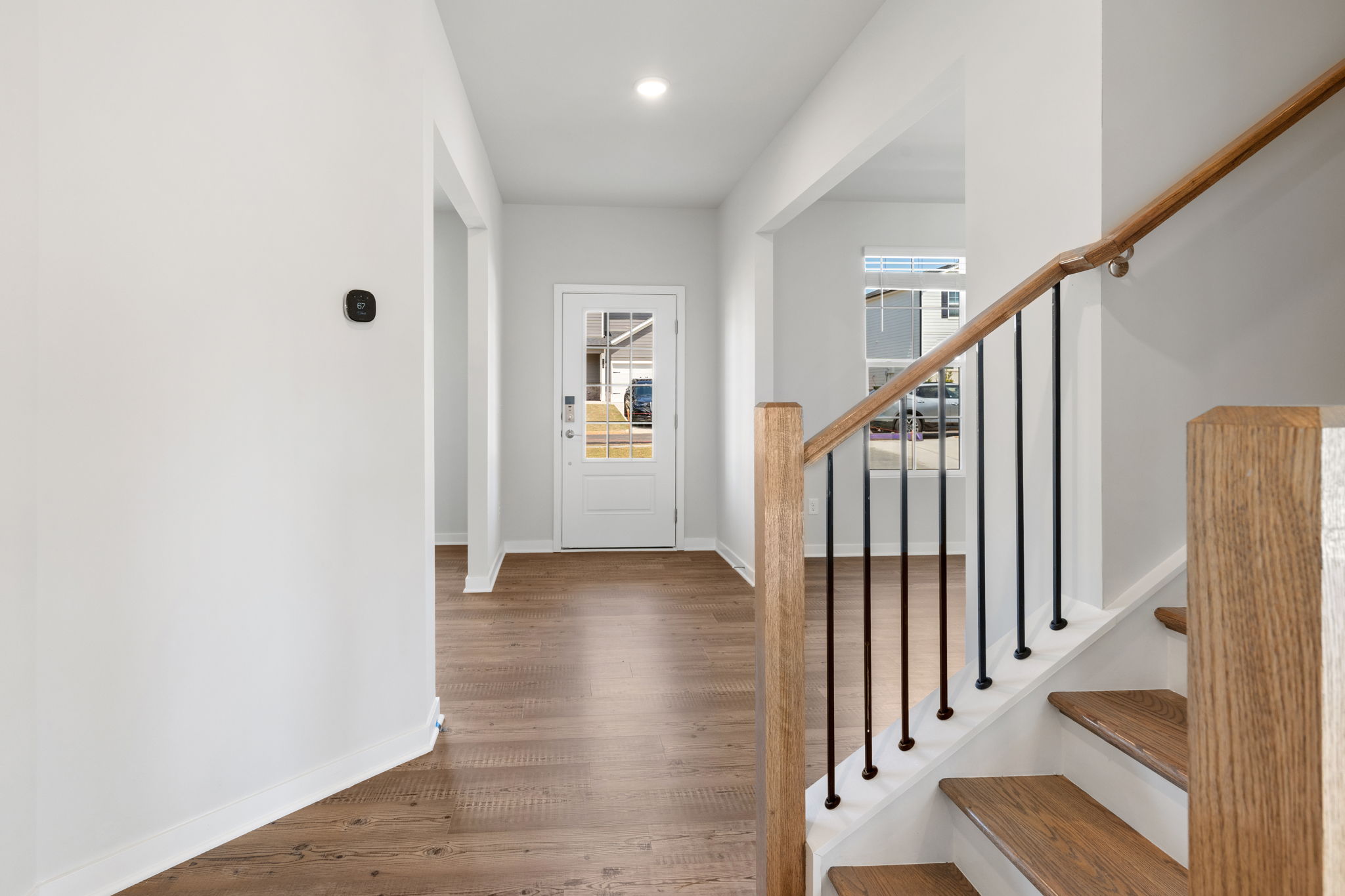 A staircase in a house.