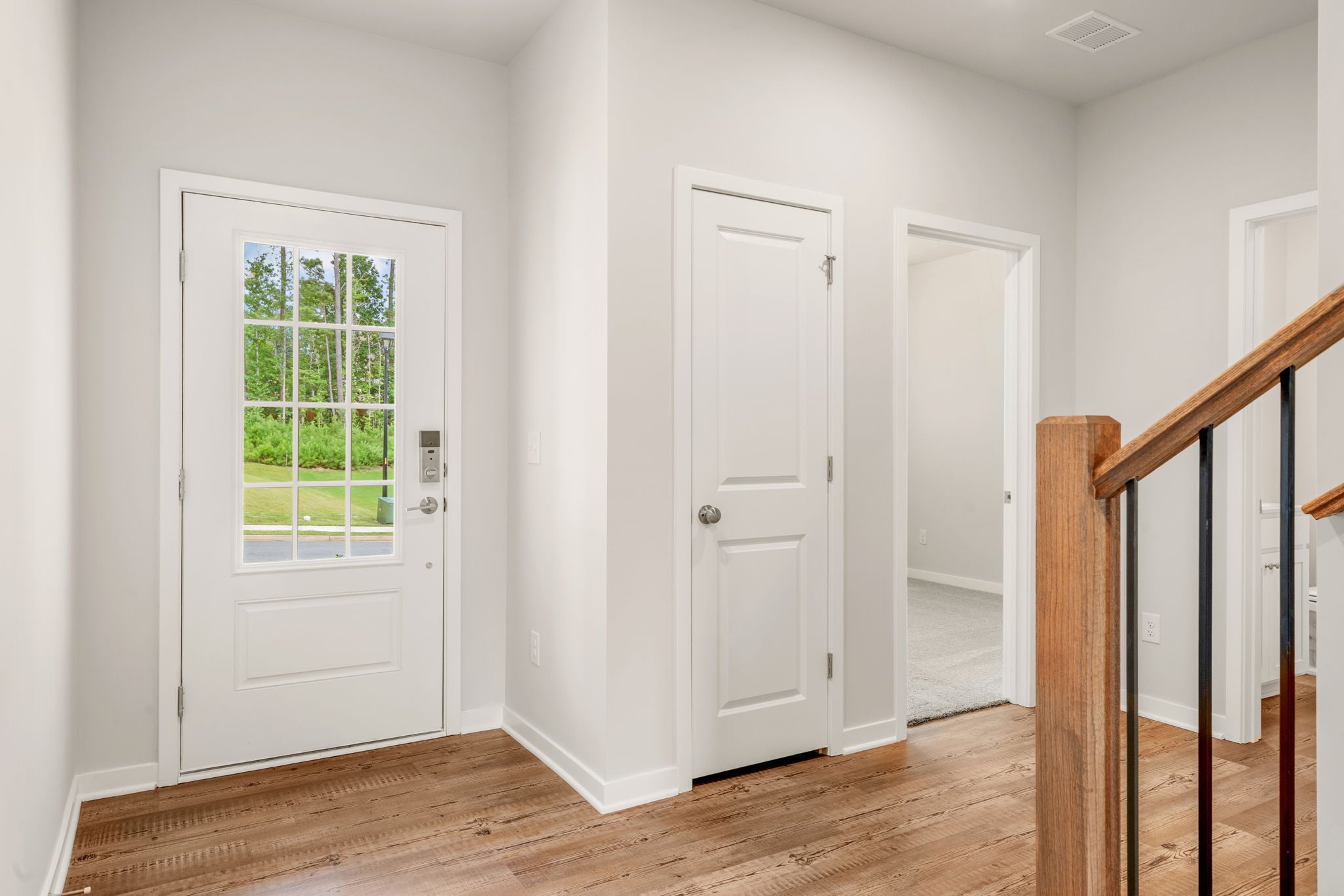 A room with white doors.