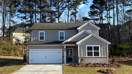 A house with a garage.