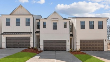 A building with a driveway.