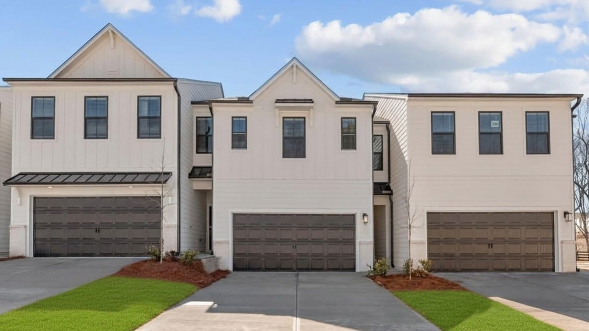 A building with a driveway.