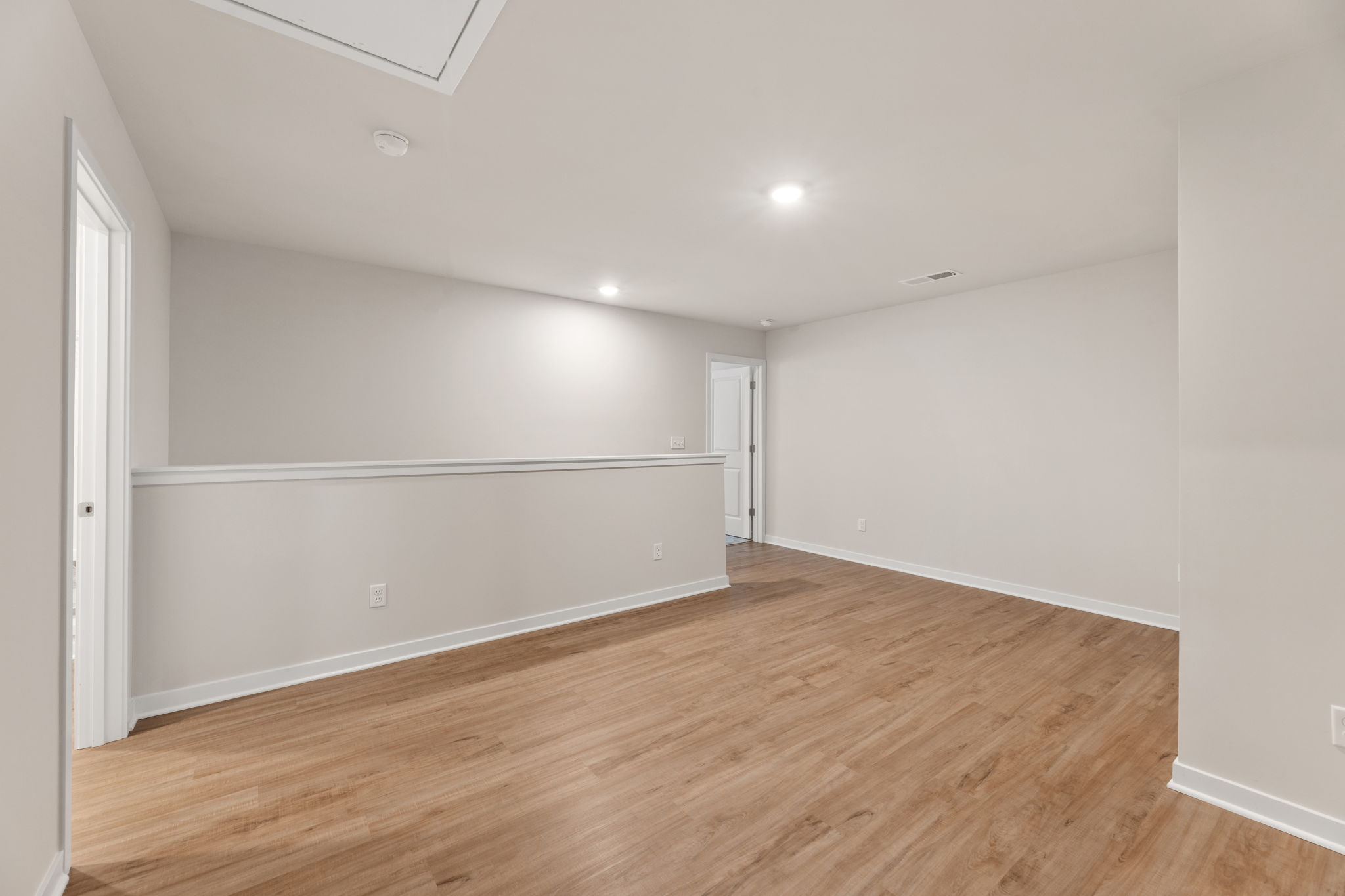 A room with white walls.