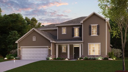 A house with a large front yard.