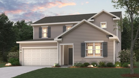 A house with a garage.