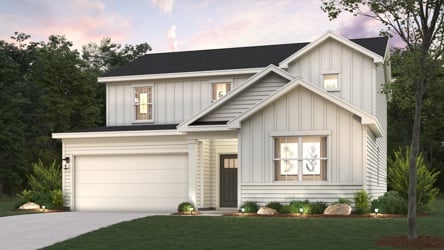 A house with a large front yard.