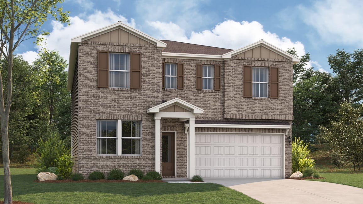 A house with a garage.
