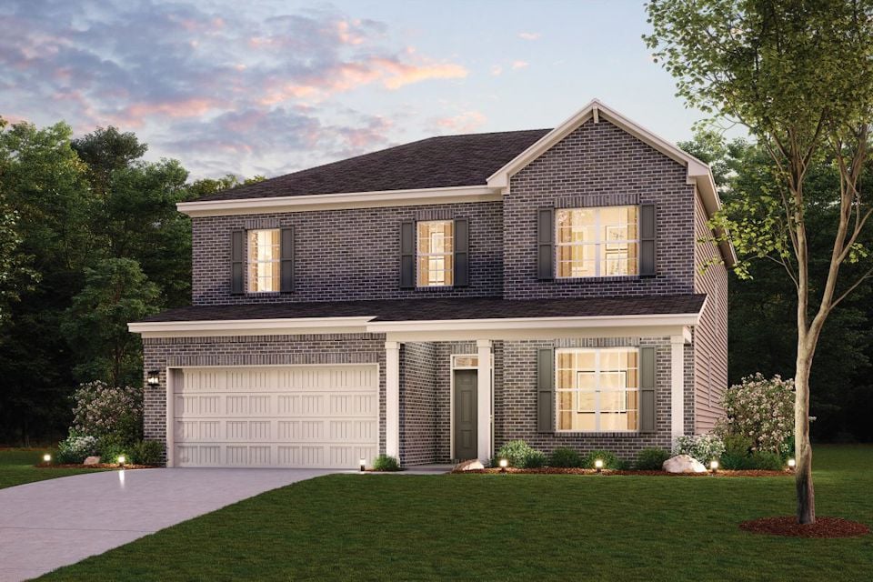 A house with a garage.