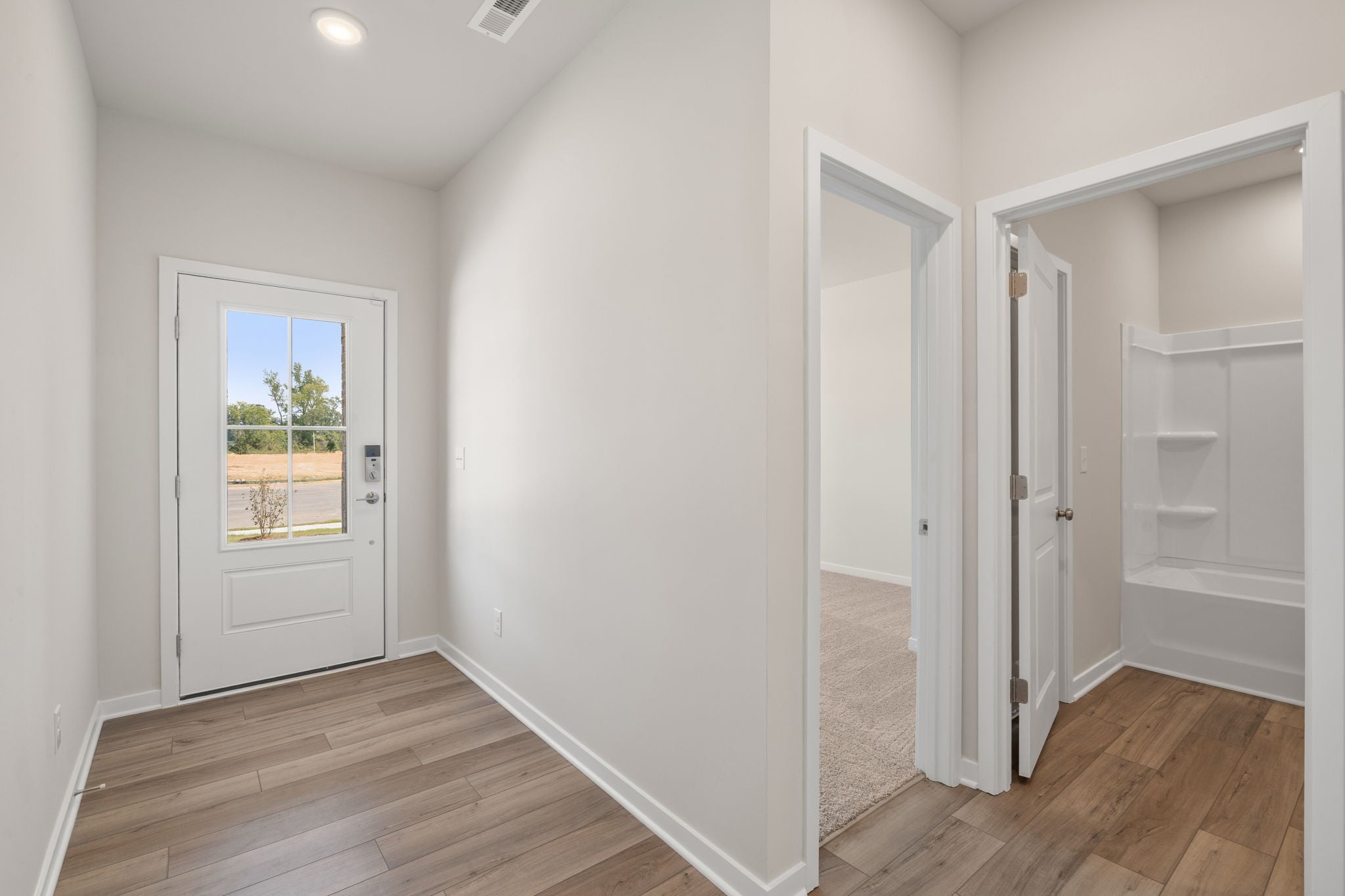 A room with white walls.