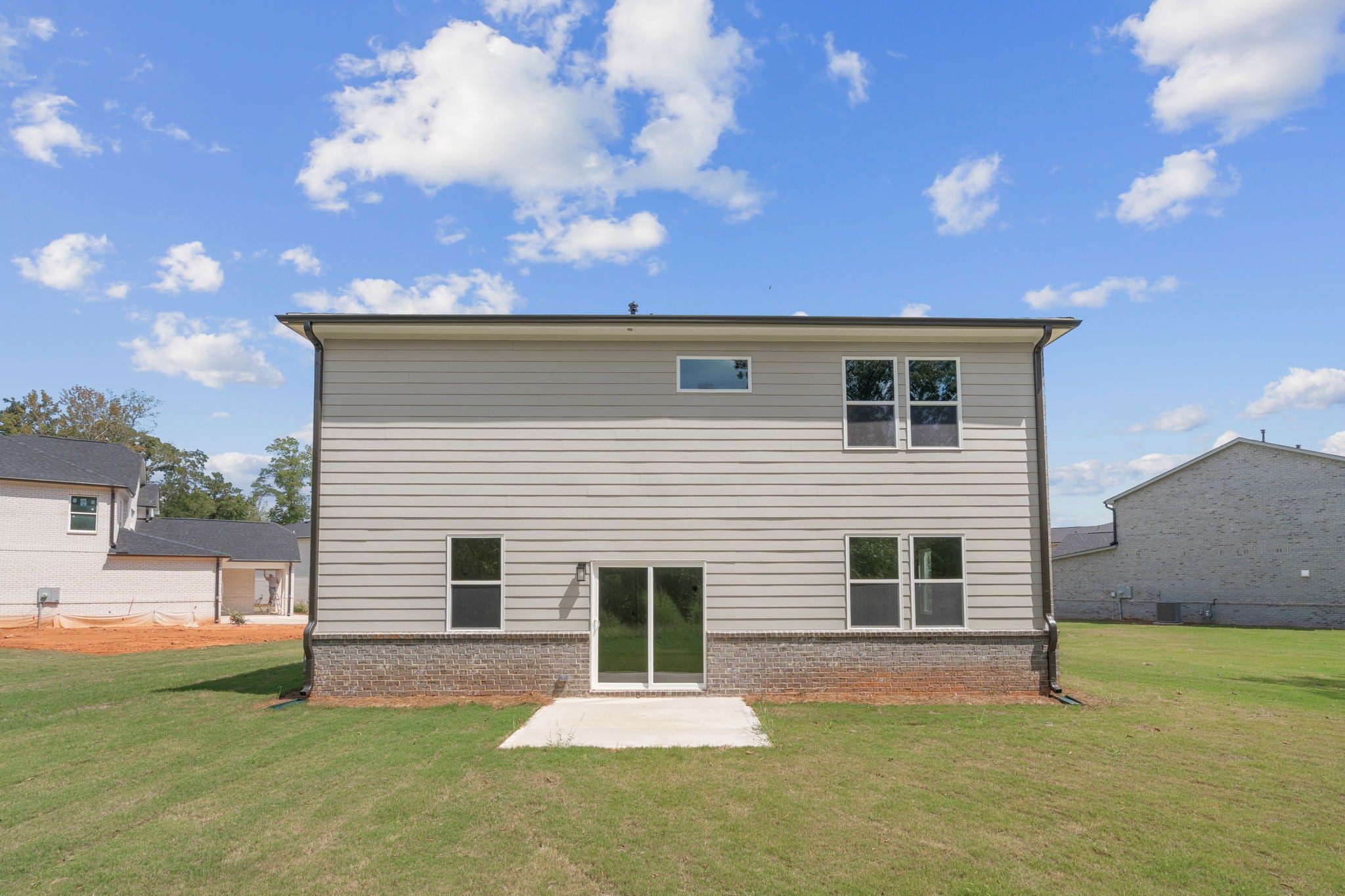 A house with a yard.