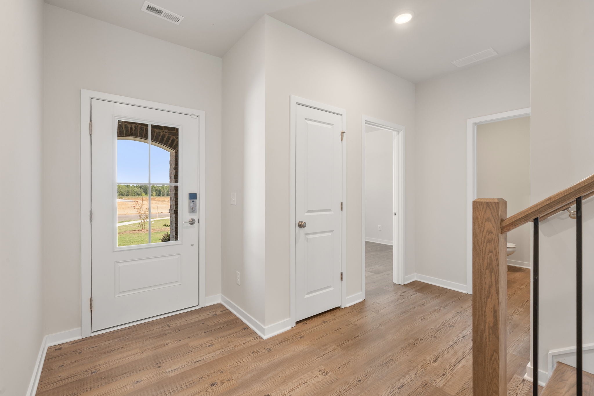 A room with white doors.