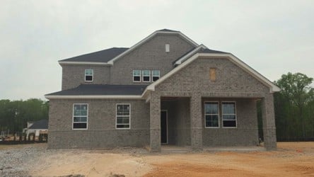 A house with a garage.