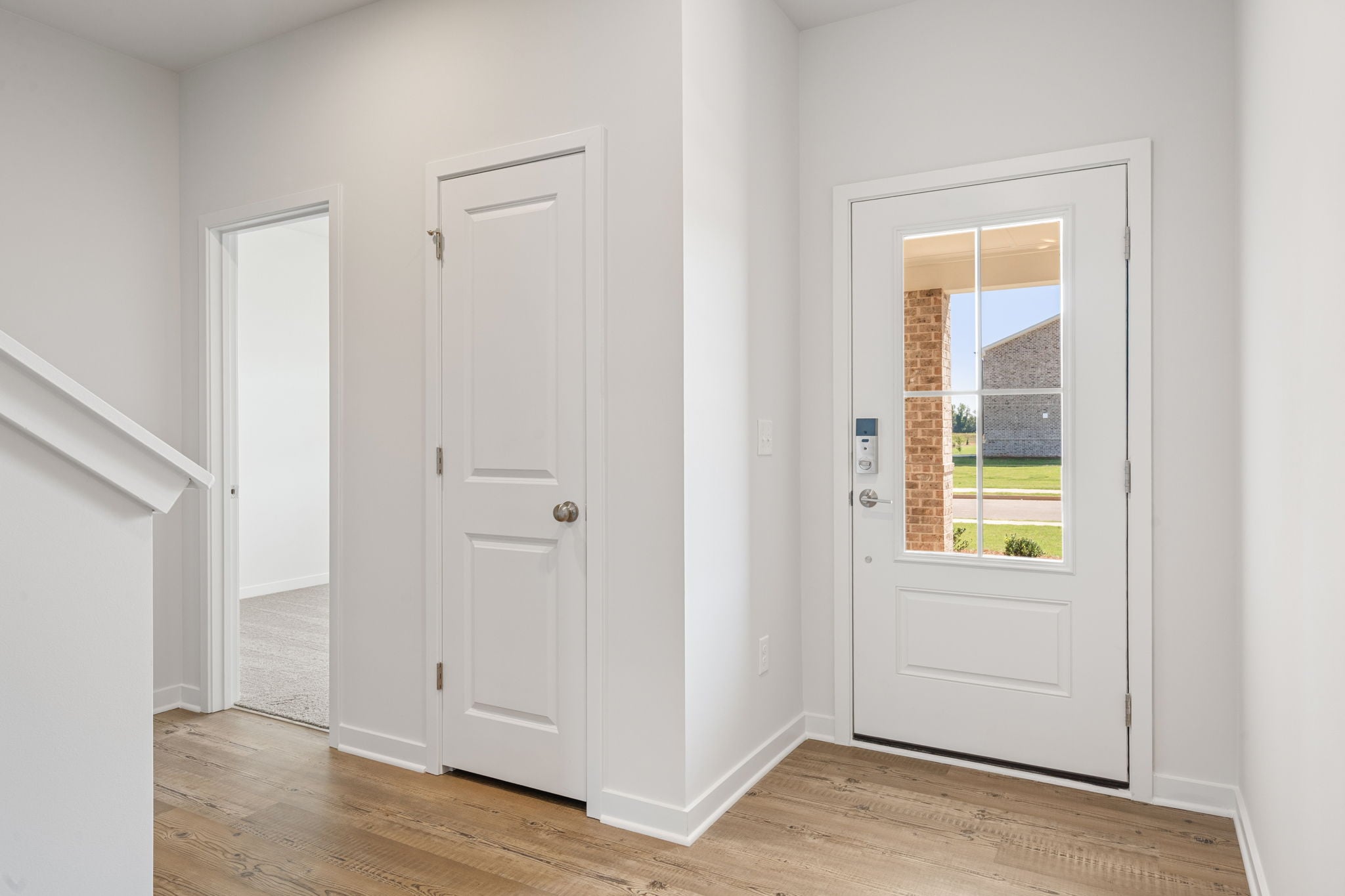 A room with white doors.