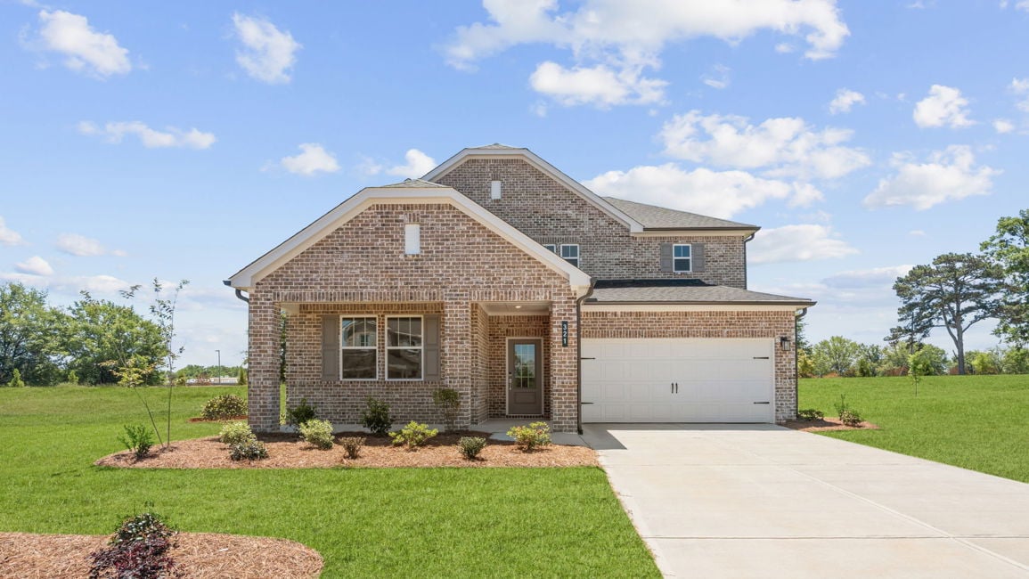 A house with a driveway.