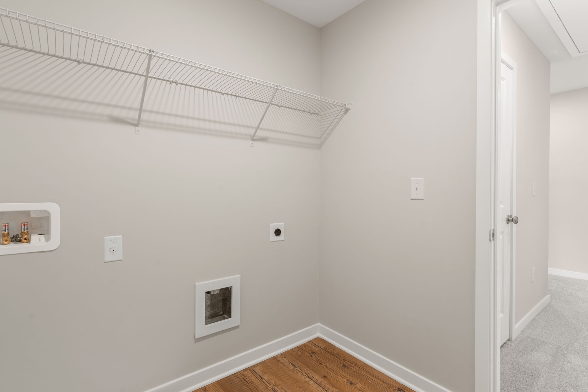 A room with white walls.