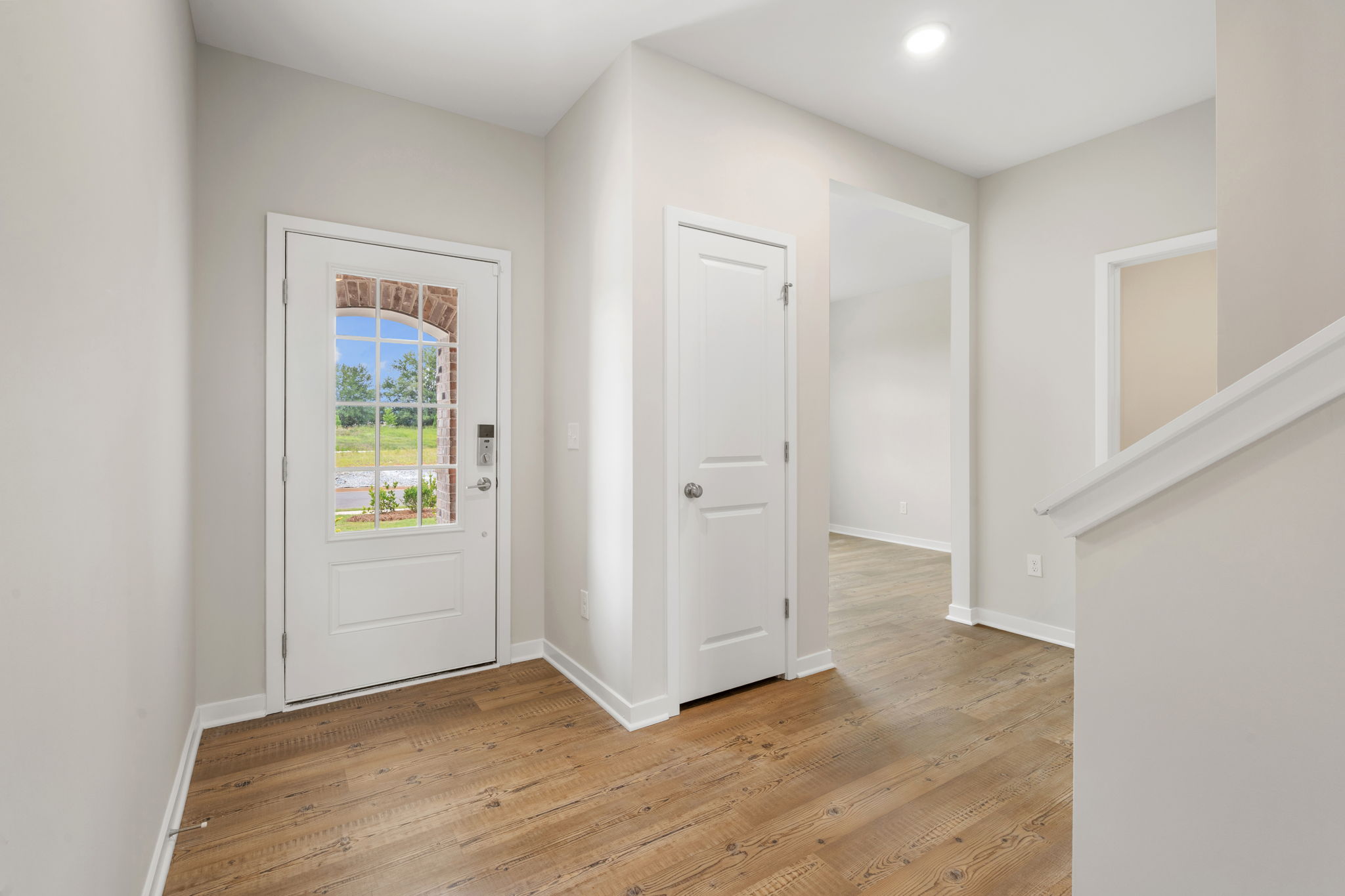 A room with white doors.