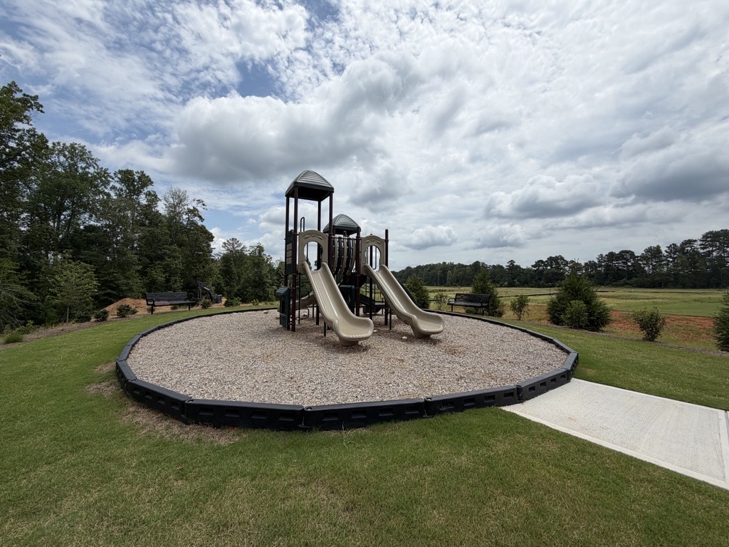 A sculpture in a park.