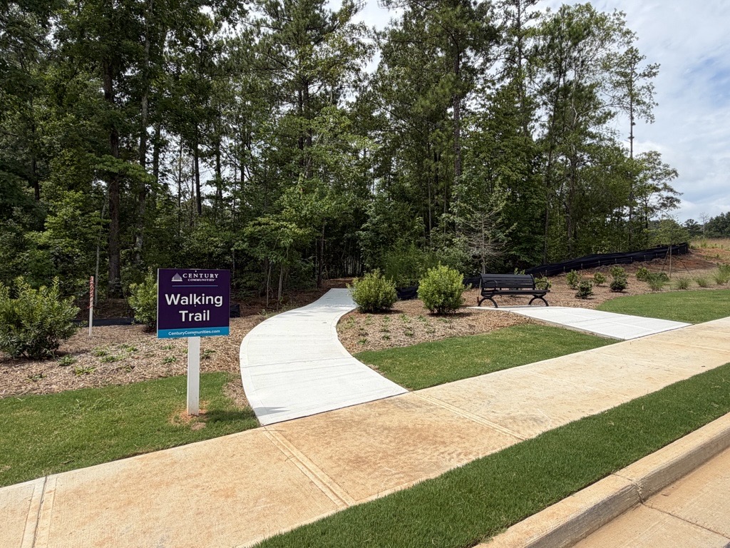 A sign in a park.