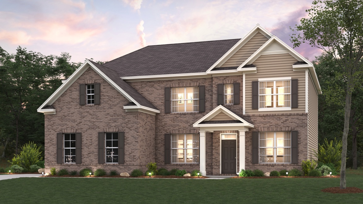 A large brick house.