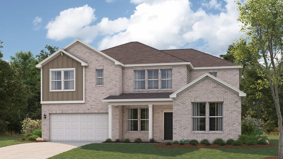 A house with a garage.