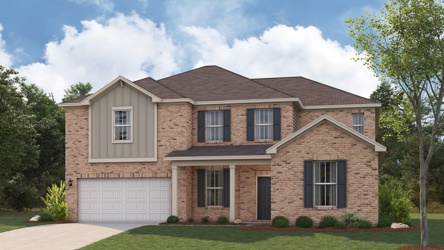 A house with a garage.