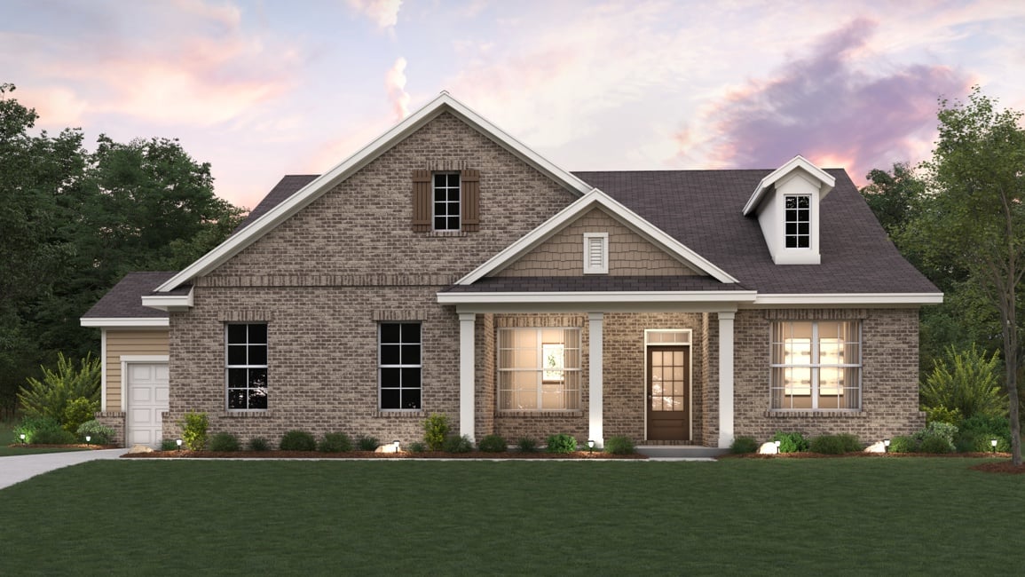 A house with a large front yard.