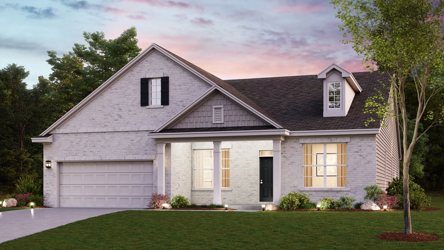 A house with a large front yard with American Gothic House in the background.