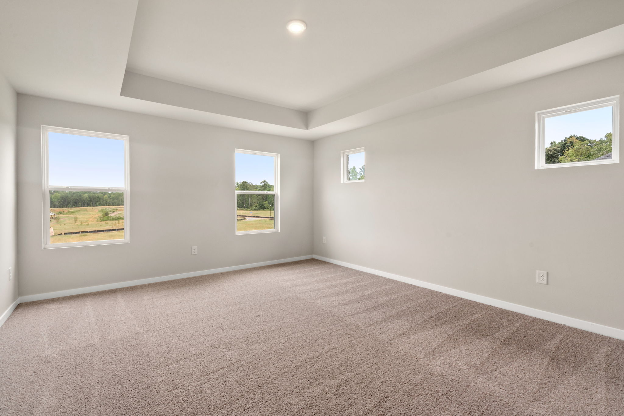 A room with windows.