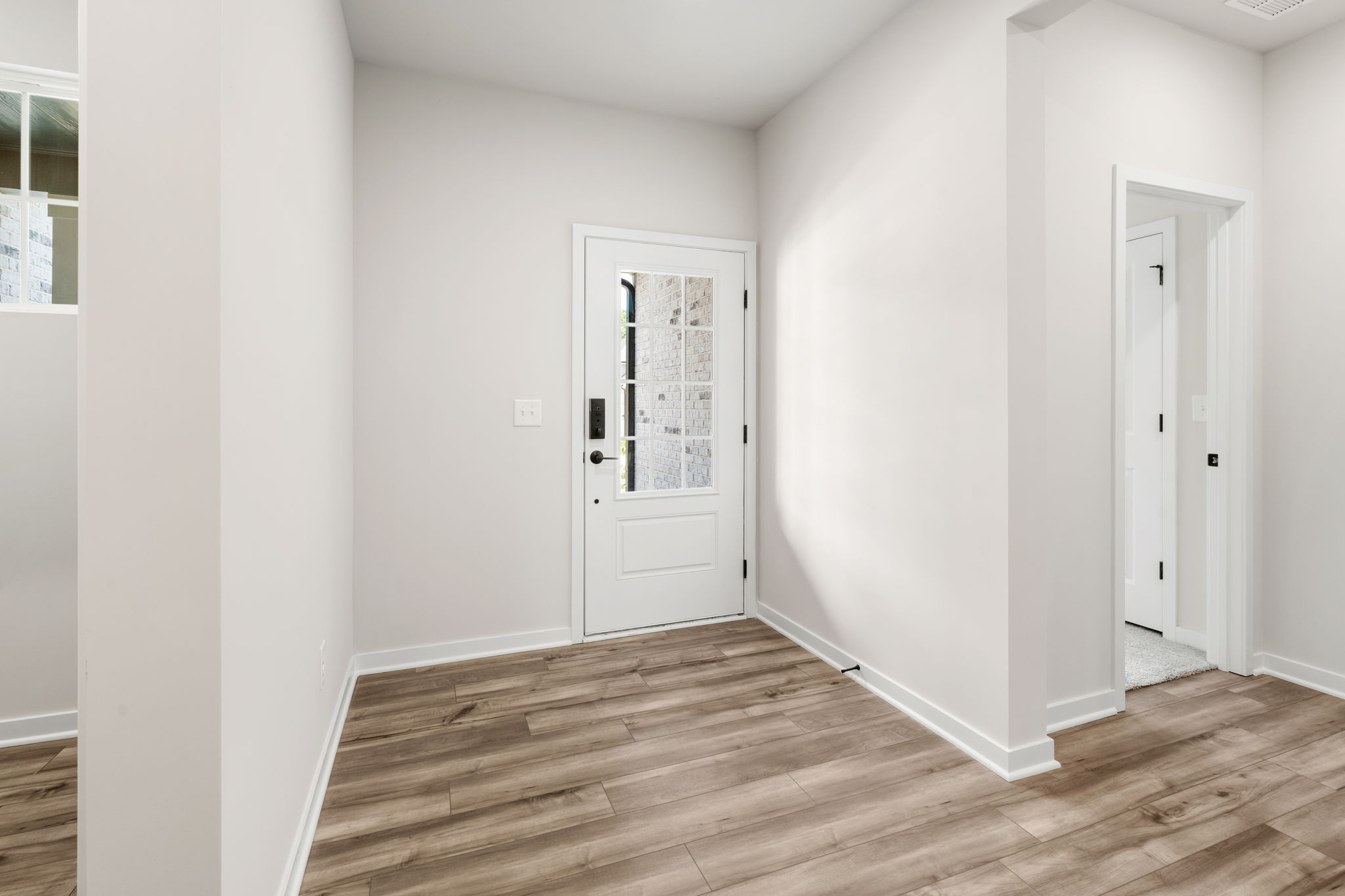 A room with white doors.
