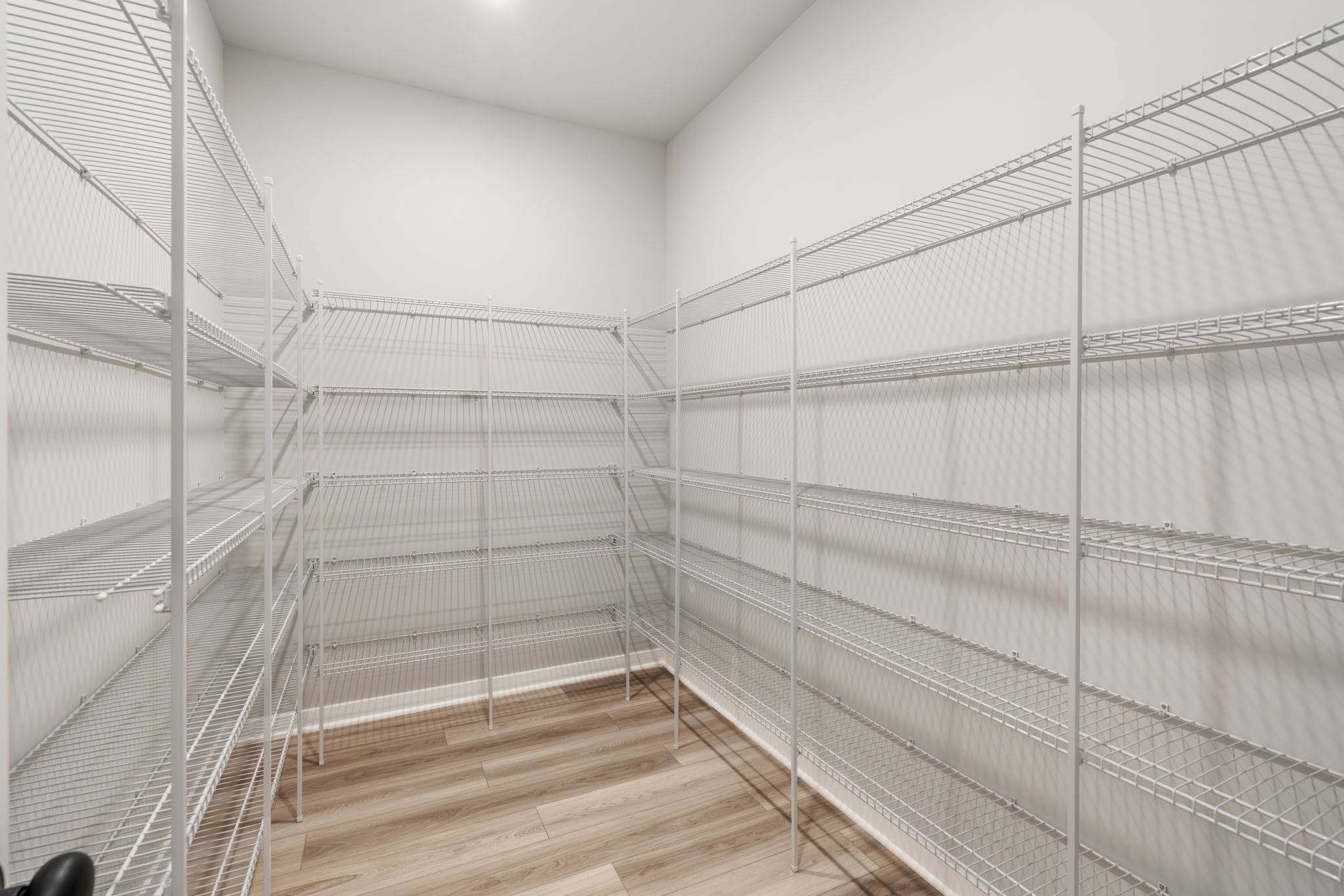 A room with white walls.