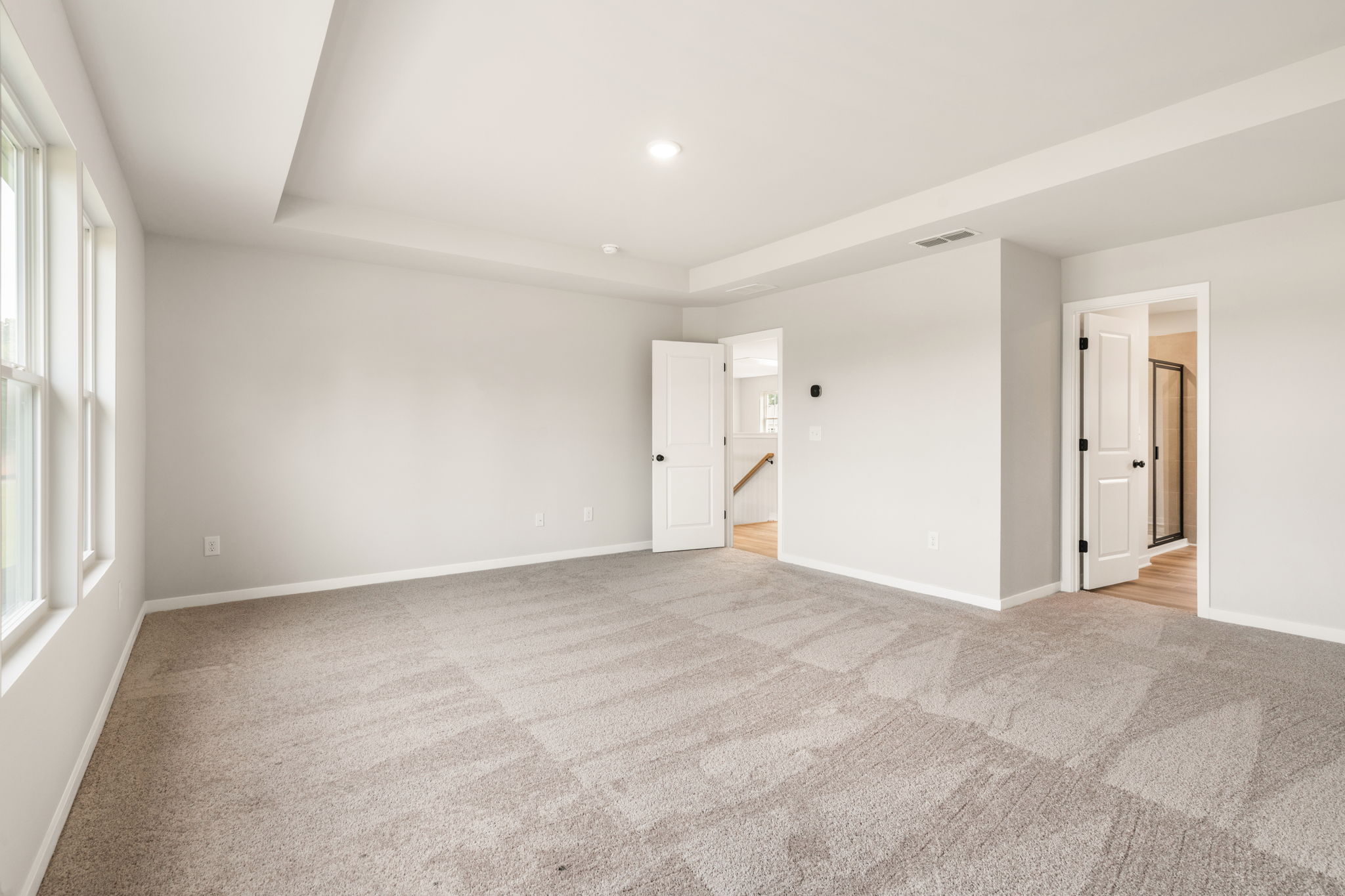A room with white walls.