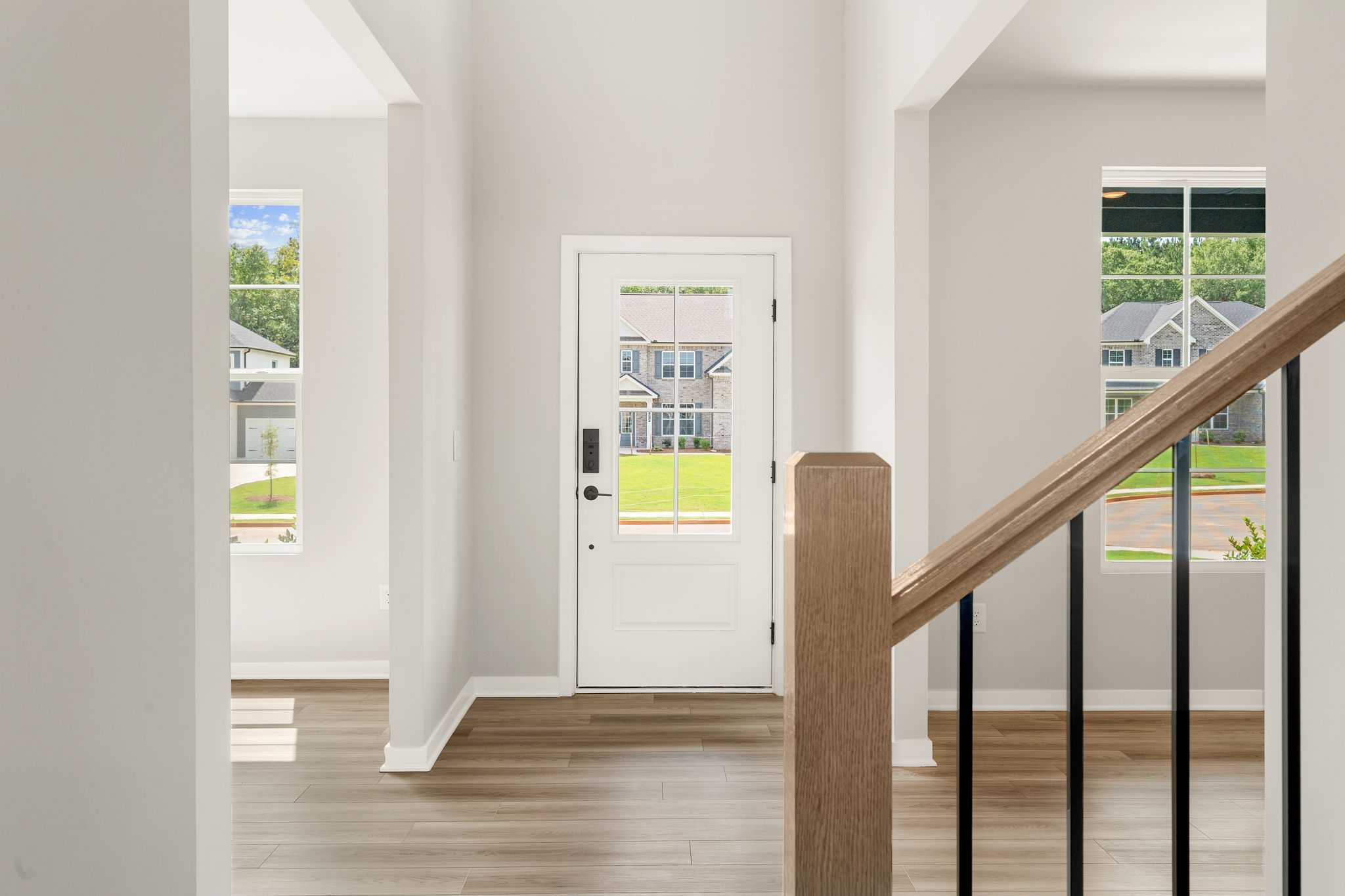 A staircase in a house.