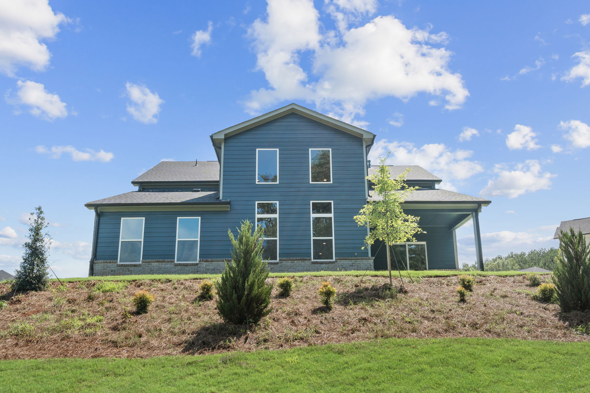 A house with a large yard.