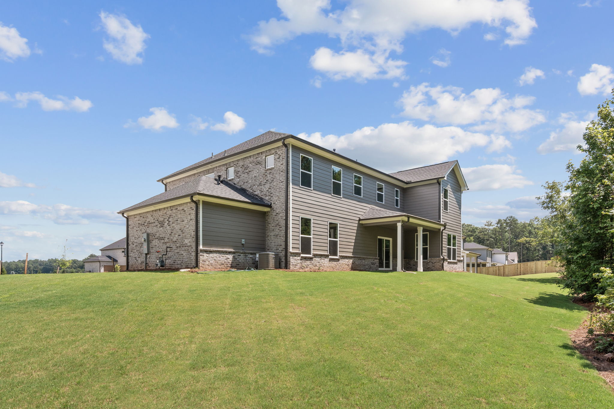 A house with a large yard.