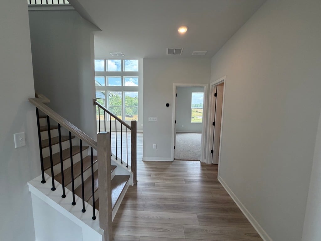 A staircase in a house.