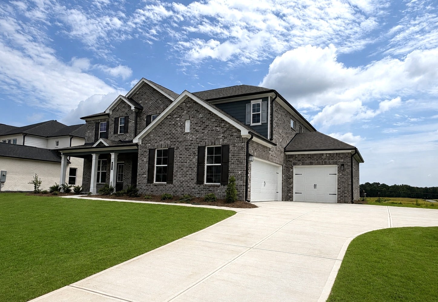 A house with a driveway.