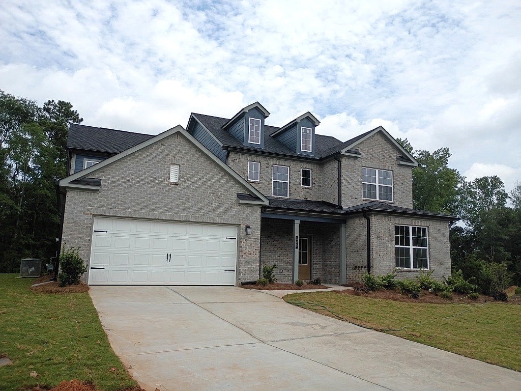 A house with a garage.