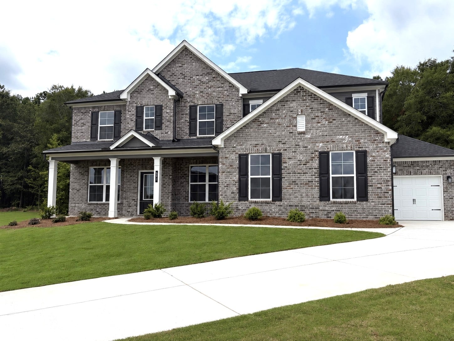 A house with a driveway.