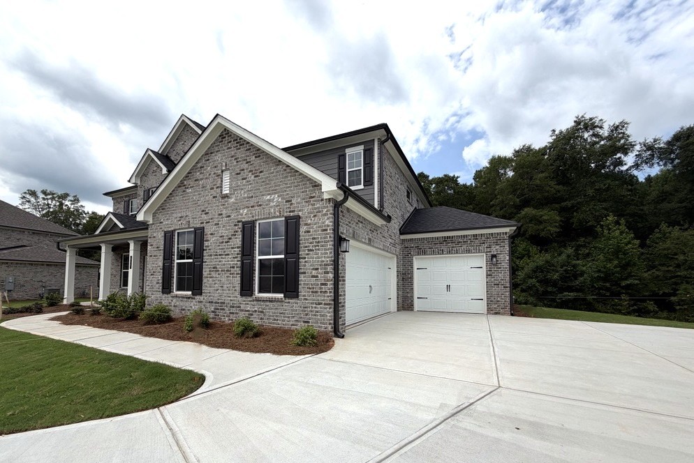 A house with a driveway.