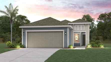 A house with a garage.