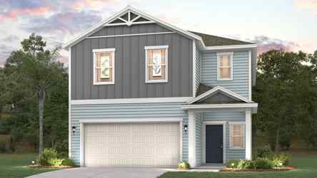 A house with a garage.