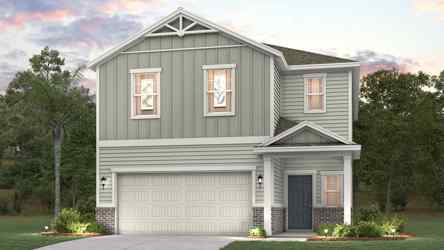 A house with a garage.