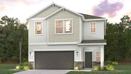 A house with a garage.