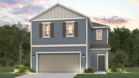 A house with a garage.