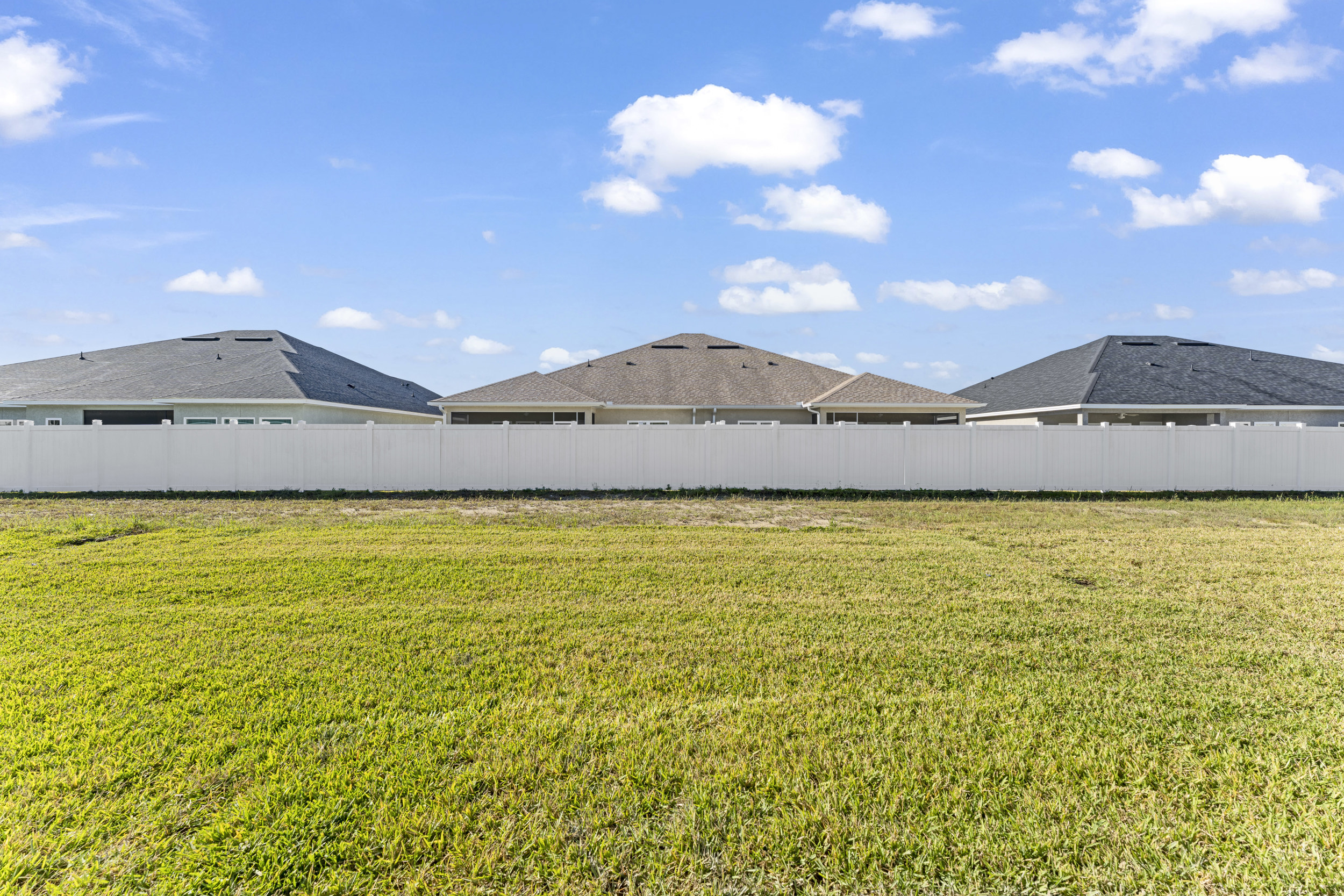 Lot 21 Backyard with Privacy Fence at Camden Woods in Kingsland