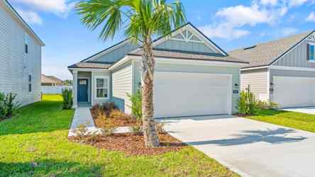 Front Exterior from Right Angle of Lot 19 Cedar II at Camden Woods in Kingsland, GA