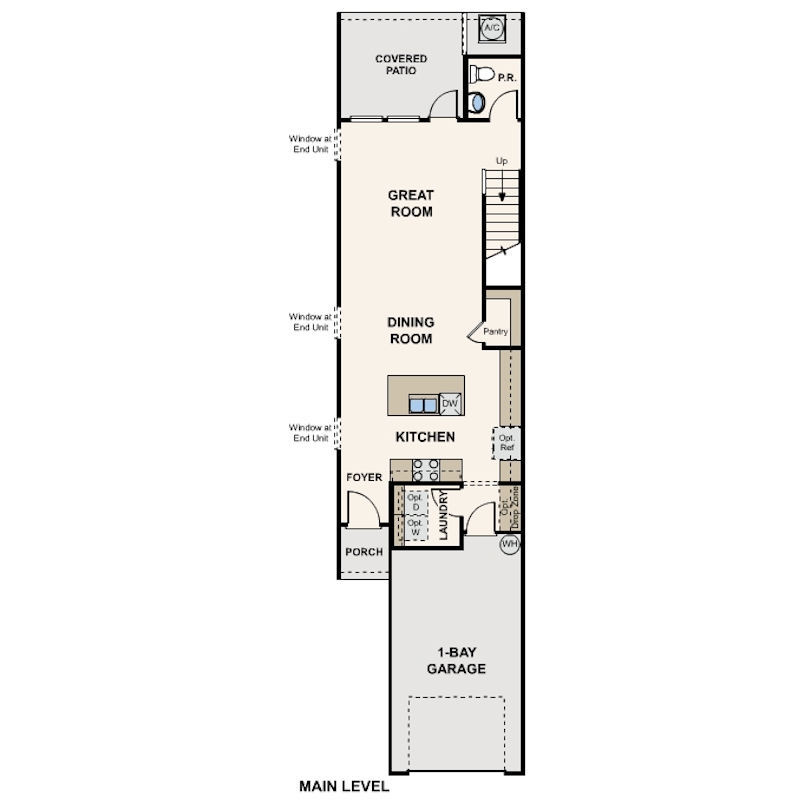 Bimini first floor plan options at Concourse Crossing by Century Communities