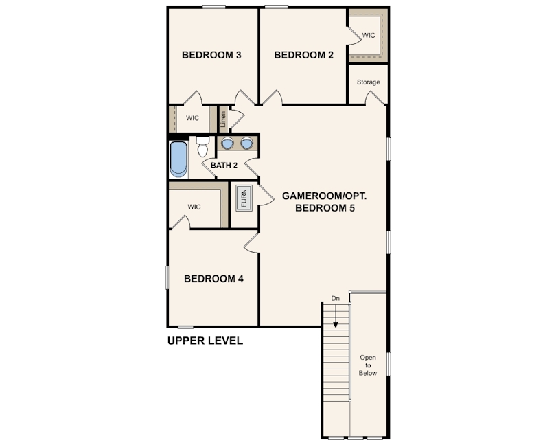 The Amelia II second floor plan at Concourse Crossing by Century Communities