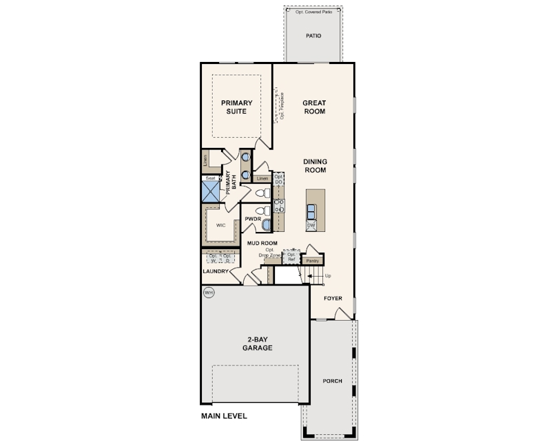 The San Marco II first floor plan at Concourse Crossing by Century Communities