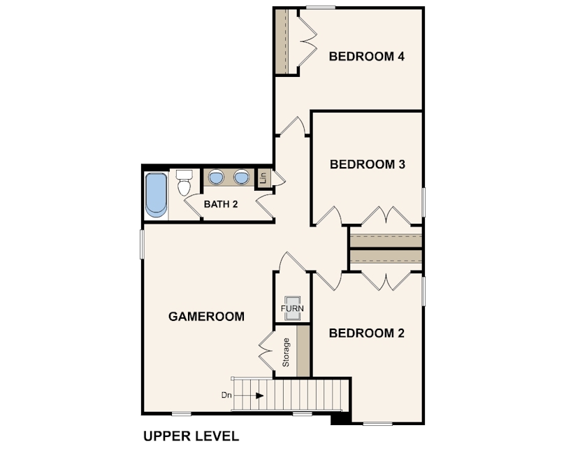 The San Marco II second floor plan at Concourse Crossing by Century Communities