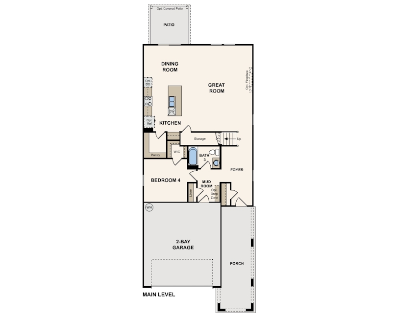 The Santa Rosa II first floor plan at Concourse Crossing by Century Communities
